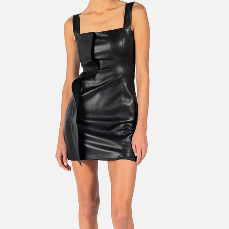 Nwt Nanushka Inara Vegan Leather Dress Size S